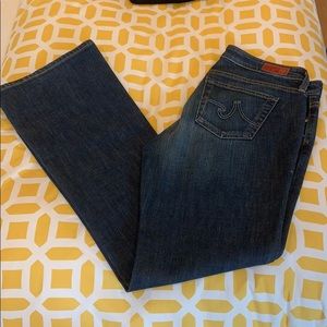 AG, Blue Angelina Petite Boot Cut, 29